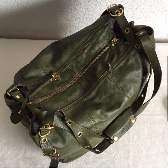 Beautiful Rabeanco Army Green Leather Bag - Picture 5 of 8